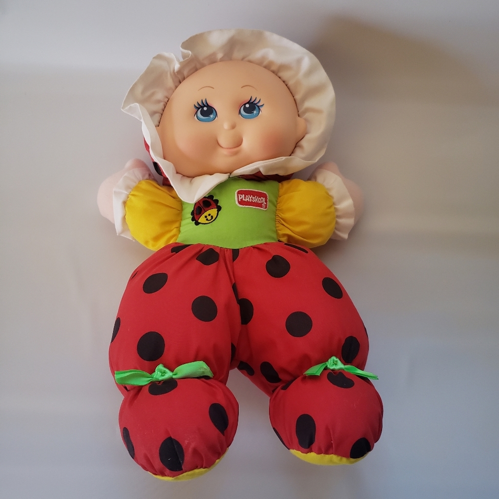 Playskool My Little Ladybug Doll Soft Plush Blue Eyes 1997 #5192 12"